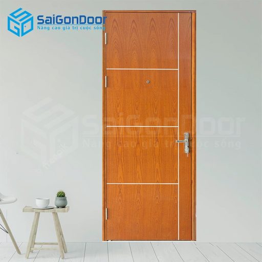 Cửa gỗ chống cháy gc-mdf ver P1R5 Xoan-đào