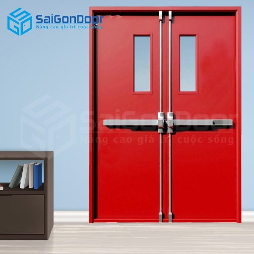 Cửa thép chống cháy tc 2P1R2G2