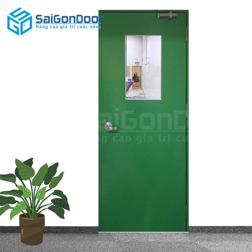 Cửa thép chống cháy tc P1G1 thoát hiểm có khóa