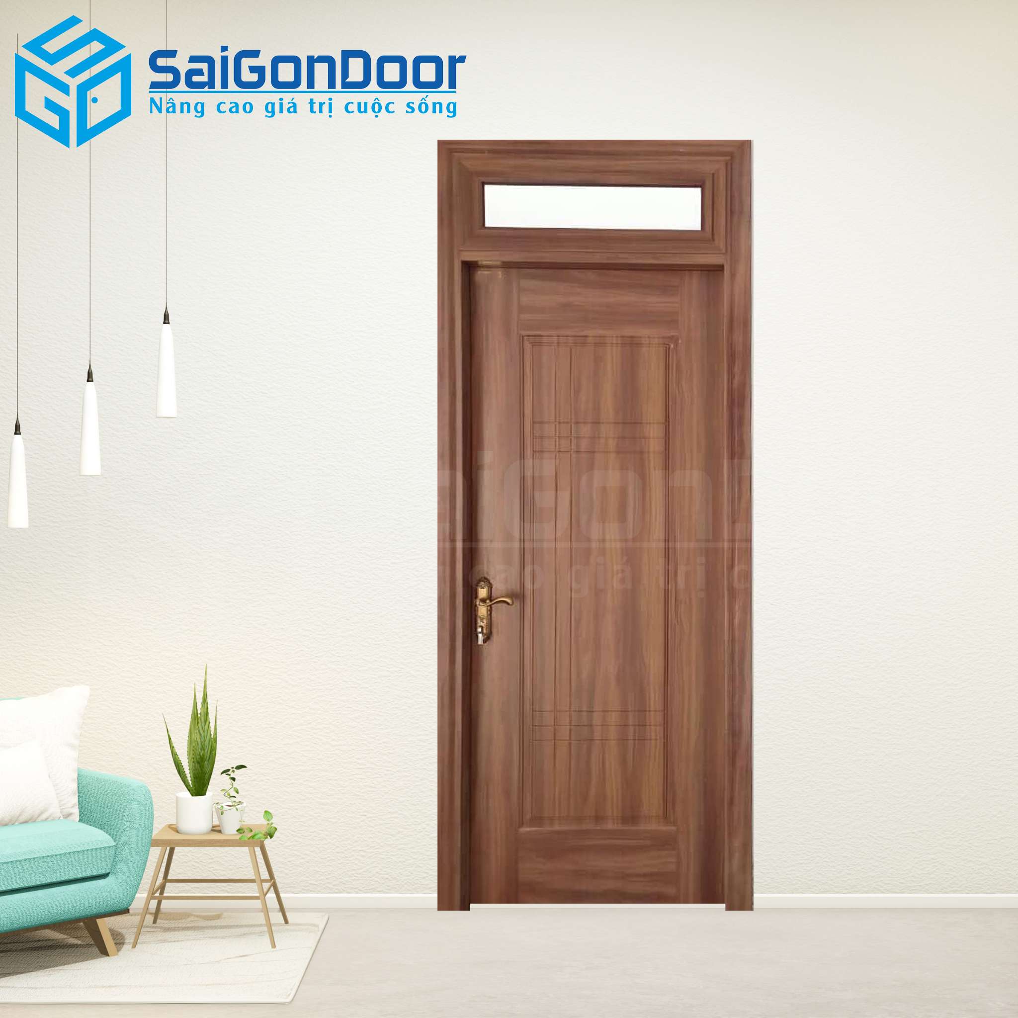 Cửa Thép Vân Gỗ SGD-KM.TVG-1C-19 1 Cửa Thép Vân Gỗ SGD-KM.TVG-1C-19