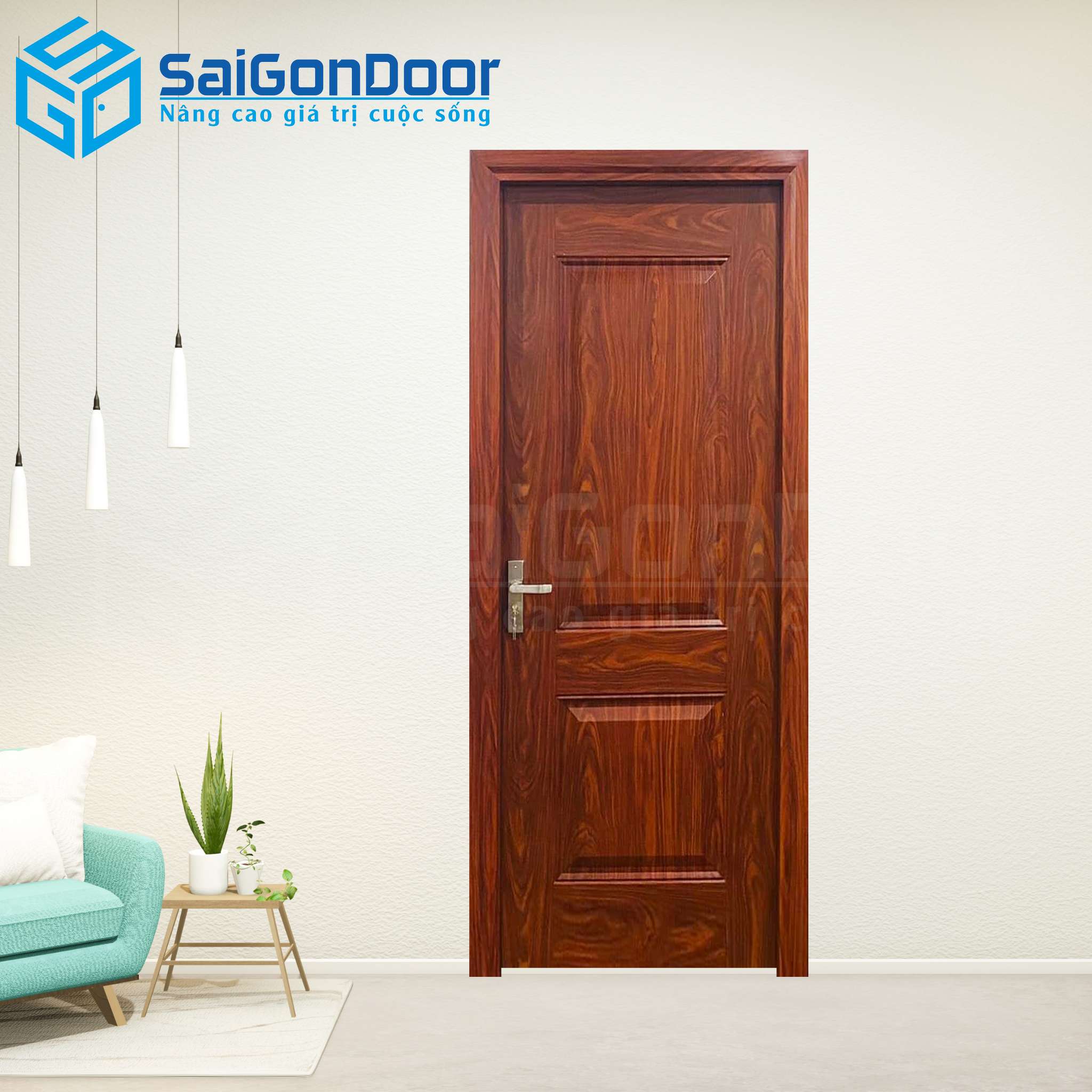 Cửa Thép Vân Gỗ SGD-KM.TVG-1C-27 1 Cửa Thép Vân Gỗ SGD-KM.TVG-1C-27