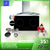 COMBO 23: bếp từ Bonucci BNC72066LS + hút mùi BNC700S + bộ nồi Faster Melody 1 combo bonucci