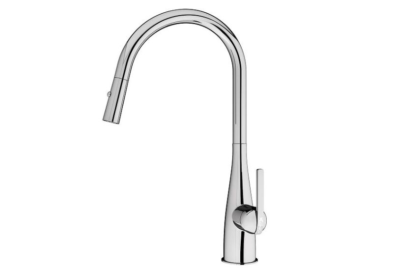 Vòi rửa bát Konox rút dây Curva Chrome 3 Vòi rửa bát Konox rút dây Curva Chrome