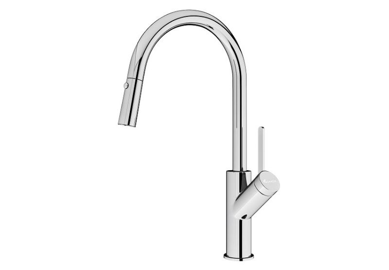 Vòi rửa bát Konox rút dây Ponte Chrome 3 Vòi rửa bát Konox rút dây Ponte Chrome