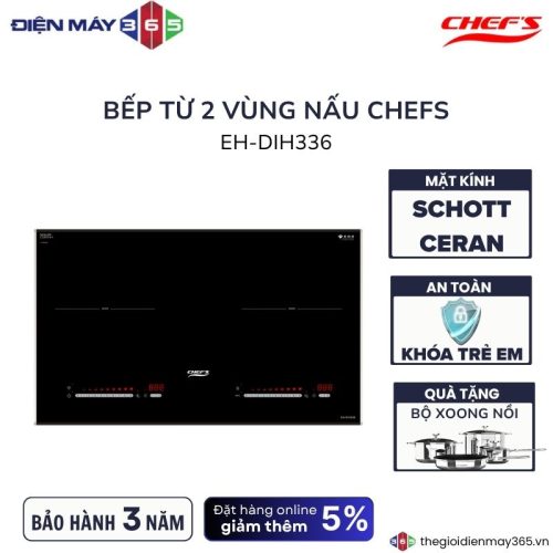 Bếp từ đôi Chefs EH-DIH336