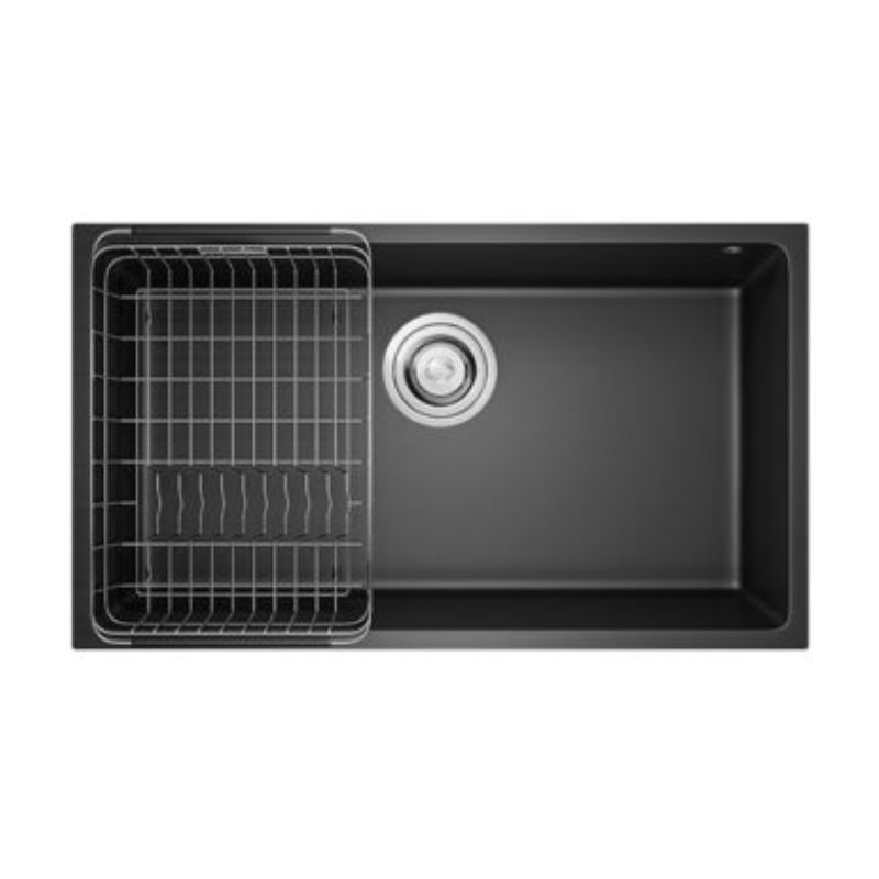 Chậu rửa bát Konox Granite Sink Naros 760S – Black 3 Chậu rửa bát Konox Granite Sink Naros 760S – Black