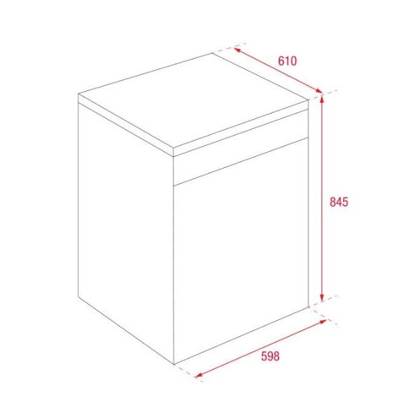 Máy rửa bát độc lập Teka LP8 650 SS TTH 114220002 4 Kích thước của Máy rửa bát độc lập Teka LP8 650 SS TTH