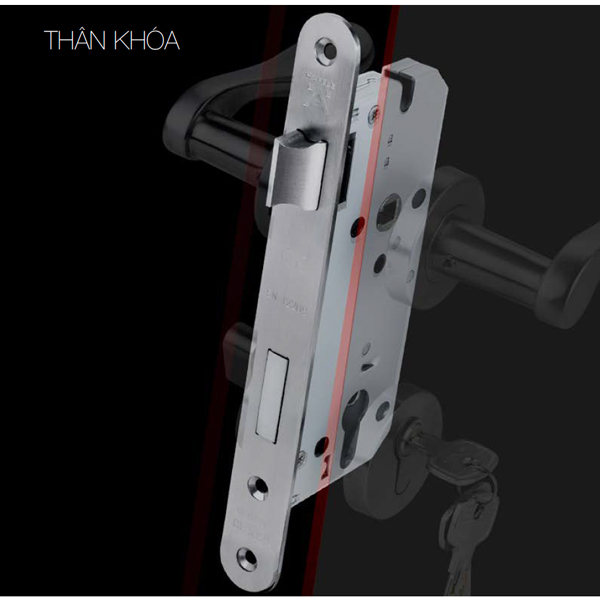 Thân khóa lưỡi gà chốt chết Hafele 911.02.153 3 Thân khóa lưỡi gà chốt chết Hafele 911.02.153