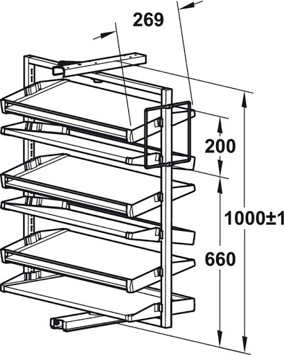 Kệ để giày 1000mm màu đen Hafele 806.22.400 4 Kệ để giày 1000mm màu đen Hafele 806.22.400 - Ảnh 2