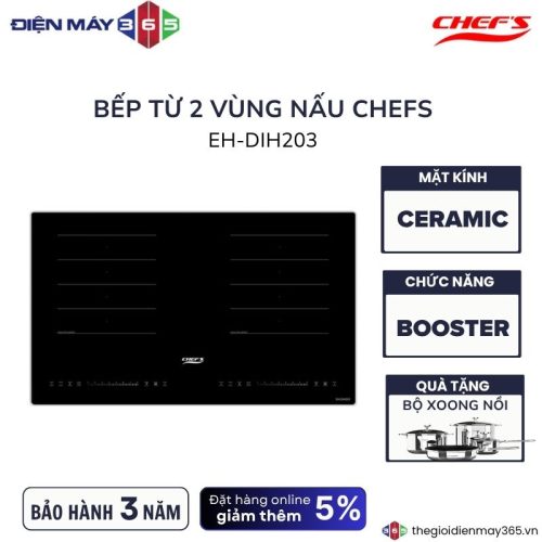 Bếp từ đôi Chefs EH-DIH203