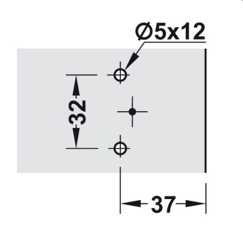 Đế bản lề Mettalla SM Hafele 311.71.540 5 Kích thước của Đế bản lề Mettalla SM Hafele 311.71.540
