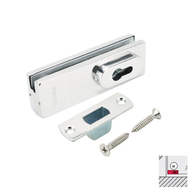 Khóa kẹp chân kính Inox bóng Hafele 981.00.66 3 Khóa kẹp chân kính Inox bóng Hafele 981.00.66