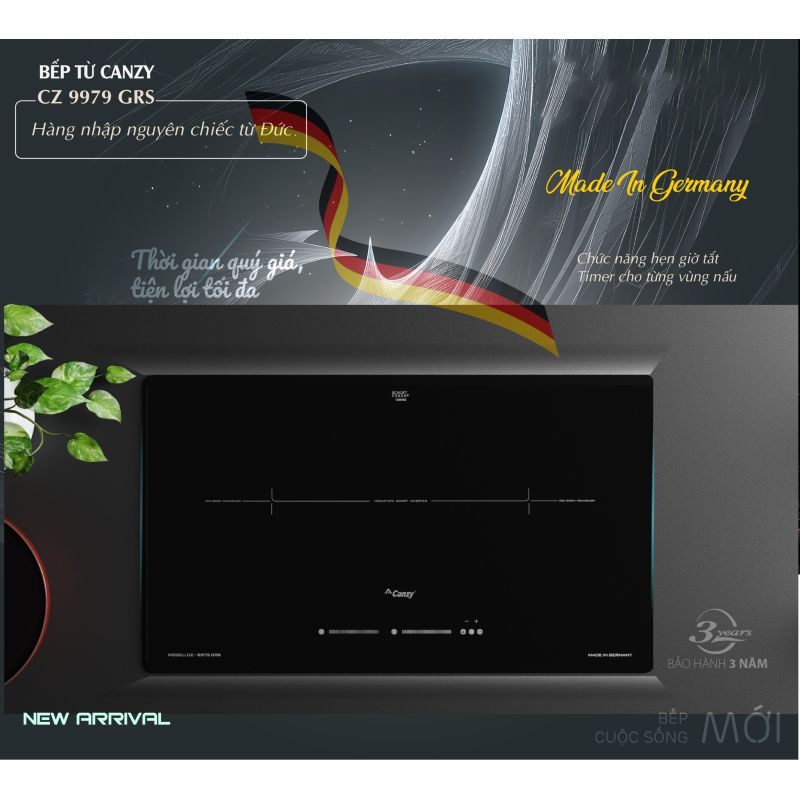 Bếp từ đôi Canzy CZ 9979GRS lắp âm 4 Hình ảnh bếp từ đôi canzy CZ-9979 GRS lắp âm