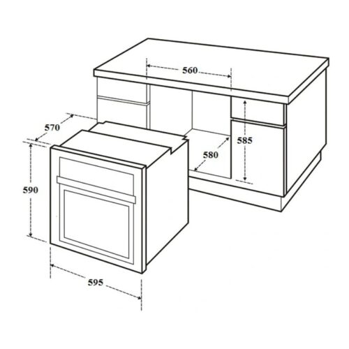 Lò nướng âm tủ Canzy CZ 09DL 5 Kích thước lò nướng âm tủ Canzy CZ 09DL