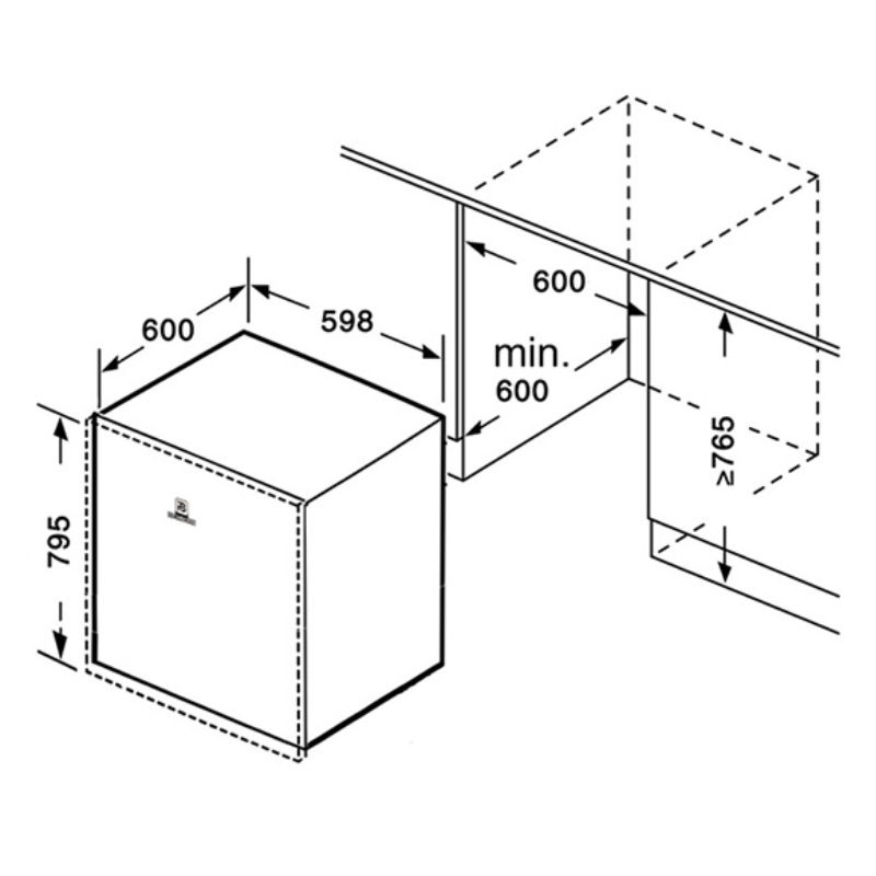 Máy rửa bát bán âm Richborn RDG6080SQG 5 Kích thước máy rửa bát bán âm Richborn RDG6080SQG