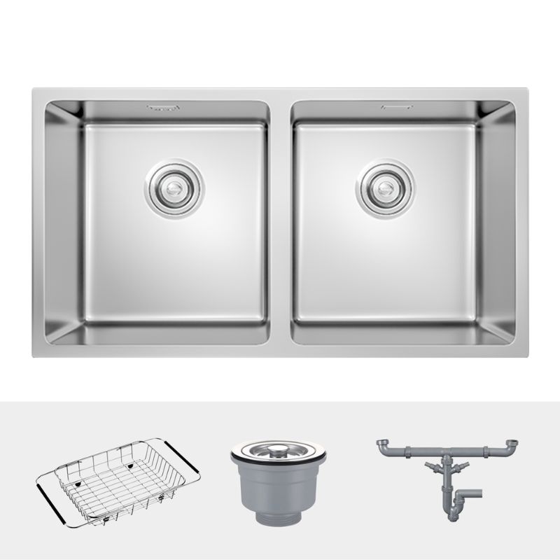 Chậu rửa bát inox 2 hố Konox KN7544DUB 5 c