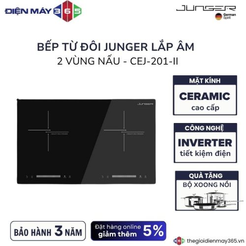 Bếp từ đôi Junger CEJ-201-II lắp âm