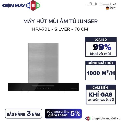 Máy hút mùi áp tường Junger HRJ-701 Silver