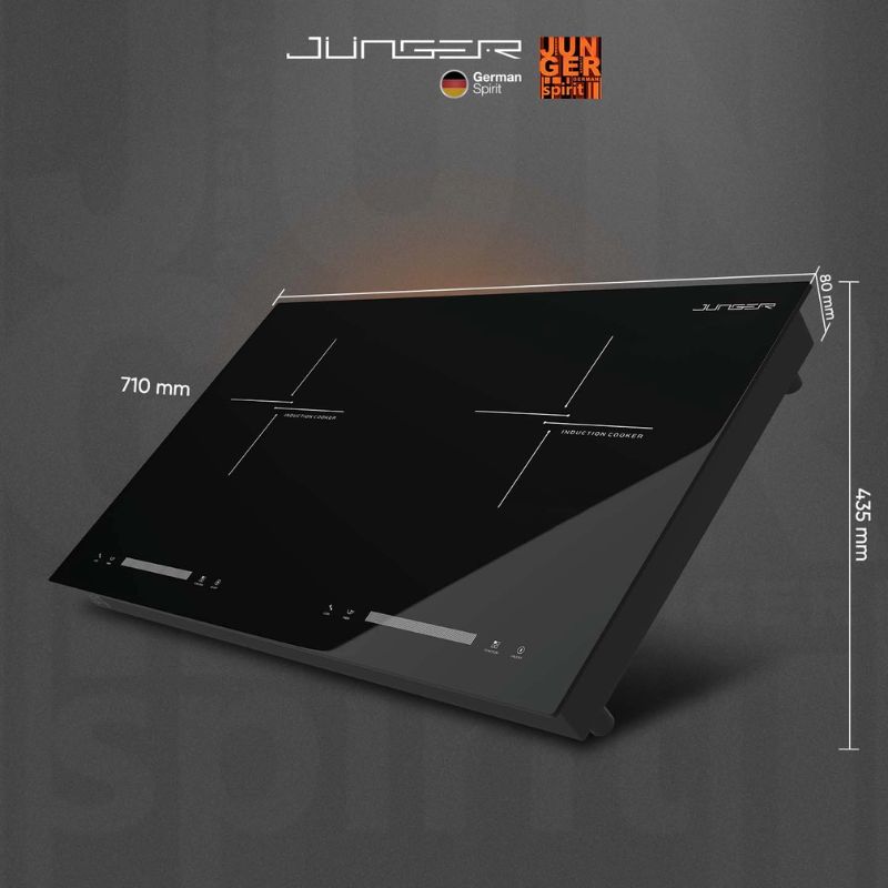 Bếp từ đôi Junger CEJ-201-II lắp âm 7 Kích thước bếp từ đôi Junger CEJ-201-II lắp âm