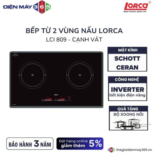 Bếp từ đôi Lorca LCI 809 lắp âm