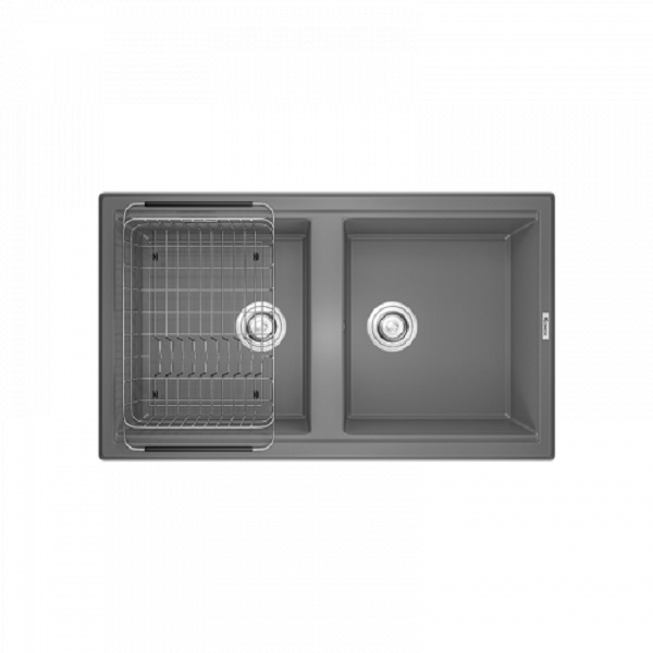 Chậu rửa bát Konox Granite Sink Phoenix Smart 860 Grey 4 Chậu rửa bát Konox Granite Sink Phoenix Smart 860 - Grey