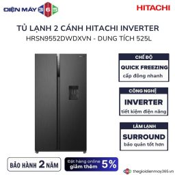 Tủ lạnh 2 cánh side by side 525 lít Hitachi HRSN9552DWDXVN