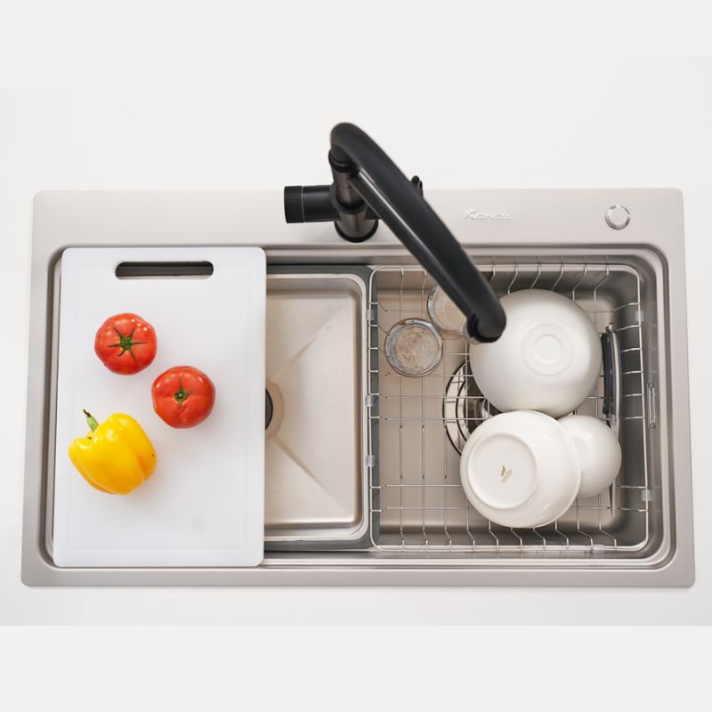 Chậu rửa bát inox 1 hố Konox Workstation Sink KN8048TS Dekor 4 Ảnh chậu rửa bát inox 1 hố Konox Workstation Sink KN8048TS Dekor