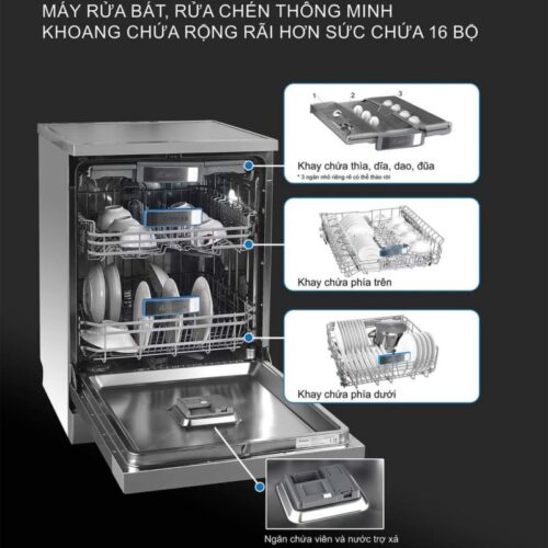Máy rửa bát độc lập Spelier SP 16DWKT/B 10 Khay máy rửa bát độc lập Spelier SP 16DWKT/B