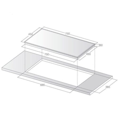 Bếp từ đôi Lorca LCI 809 Pro lắp âm 9 Kích thước bếp từ đôi Lorca LCI 809 Pro lắp âm