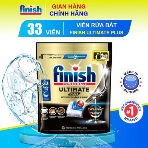 Viên rửa bát Finish Ultimate Plus túi 33 viên 8 Ảnh thuực tế Finish Ultimate Plus túi 33 viên