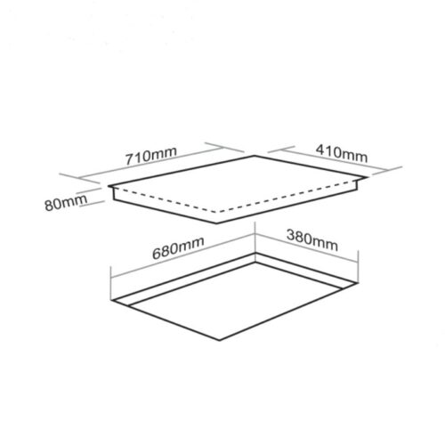 Bếp từ Faster FS 299HI 2 vùng nấu lắp âm 5 Kích thước bếp từ Faster FS 299HI 2 vùng nấu lắp âm