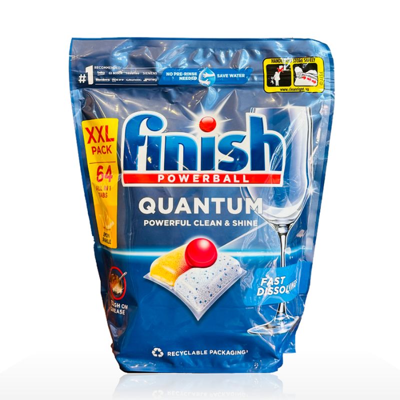 Viên rửa bát Finish Quantum túi 64 viên 3 Viên rửa bát Finish Quantum túi 64 viên