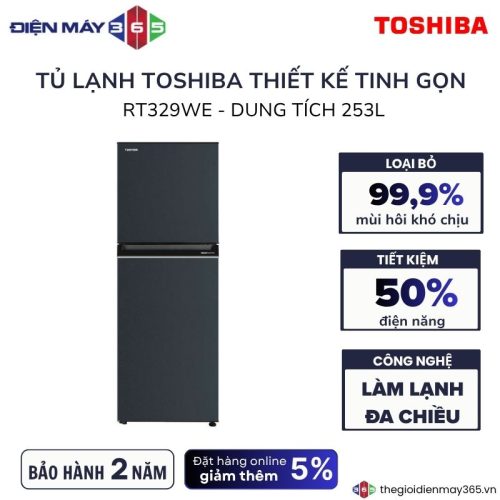 Tủ Lạnh 2 cánh Inverter 253 Lít Toshiba GR-RT329WE-PMV(52)