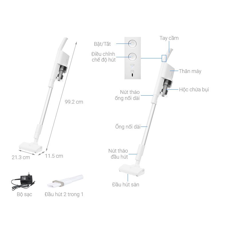 Máy hút bụi không dây Panasonic MC-SB33JW046 5 Chi tiết máy hút bụi không dây Panasonic MC-SB33JW046