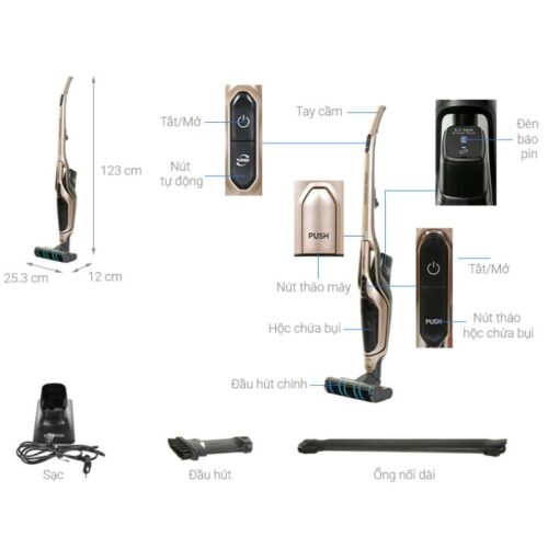 Máy hút bụi không dây Samsung VS03R6523J1/SV 170W 7 Chi tiết máy hút bụi không dây Samsung VS03R6523J1/SV 170W