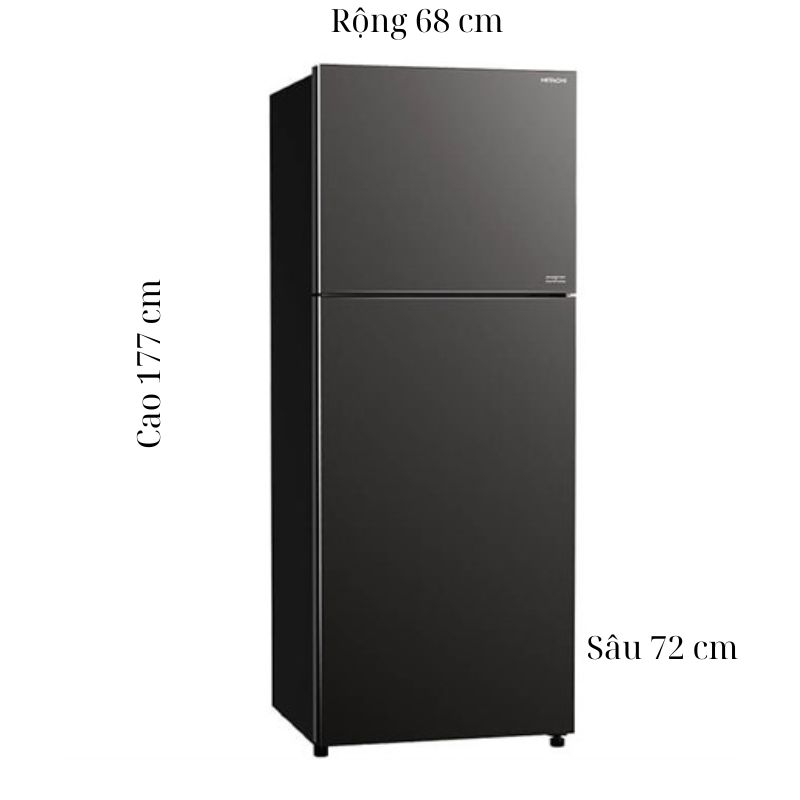Tủ Lạnh 2 cánh Inverter 390 lít Hitachi R-FVY510PGV0 GMG 6 Kích thước tủ Lạnh 2 cánh Inverter 390 lít Hitachi R-FVY510PGV0 GMG