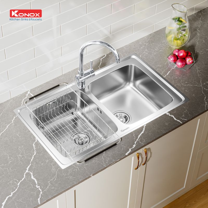 Chậu rửa bát Konox Premium KS8650 2B 4 Ảnh chậu rửa bát Konox Premium KS8650 2B