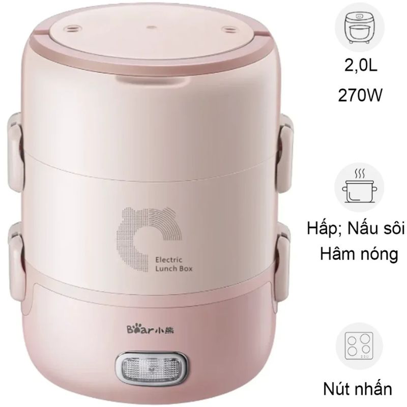 Hộp cơm điện cầm tay Bear DFH-B20S6 2 Hộp cơm điện cầm tay Bear DFH-B20S6