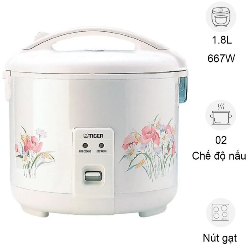 Nồi cơm điện Tiger JNP-1803 Trắng 3 Nồi cơm điện Tiger JNP-1803 Trắng