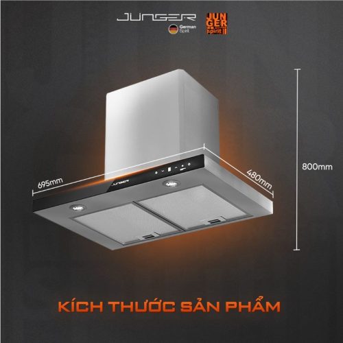 Máy hút mùi âm tủ Junger HRJ-700 9 Kích thước máy hút mùi âm tủ Junger HRJ-700