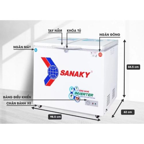 Tủ Đông SANAKY VH2599W3 9 Kích Thước Tủ Đông SANAKY VH2599W3