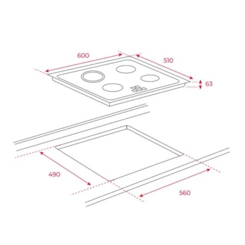 Bếp điện vitroceramic Teka TZ 6415 40239040 4 kich thuoc bep dien vitroceramic teka tz 6415 40239040