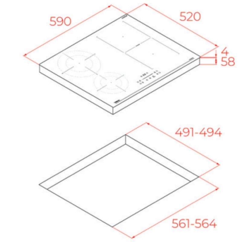Bếp từ 4 vùng nấu Teka IBF 64210 SCG BK 112520056 4 Bếp từ 4 vùng nấu Teka IBF 64210 SCG BK 112520056 - Ảnh 2
