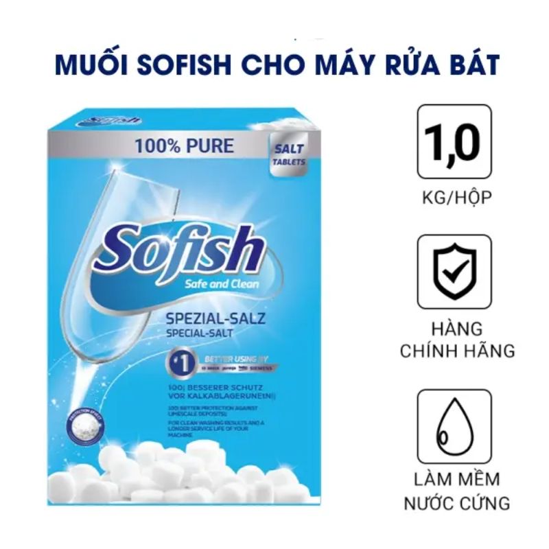 Muối rửa bát sofish Tablet 1kg 4 Ảnh muối rửa bát sofish Tablet 1kg