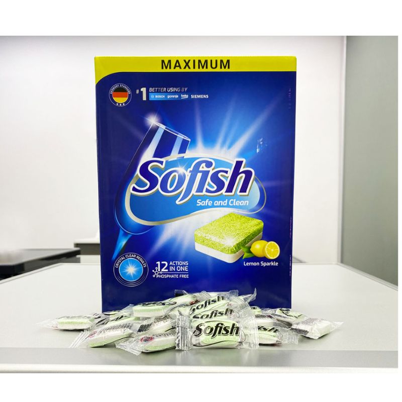 Viên rửa bát sofish hộp 70 viên rửa 4 Ảnh viên rửa bát sofish Hộp 70 viên