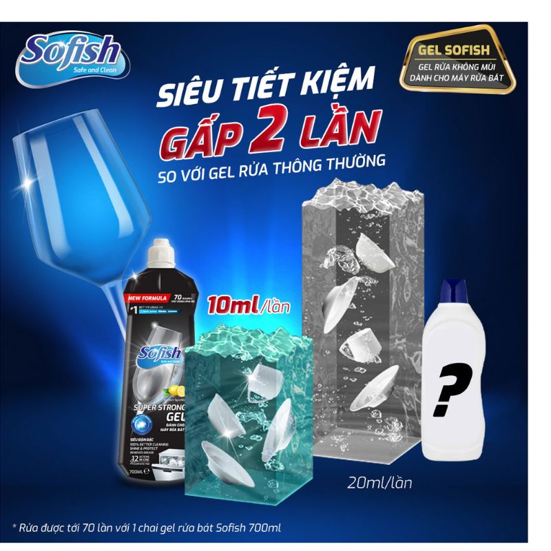 Gel rửa bát Sofish 700ml 5 Hình ảnh gel rửa bát Sofish 700ml