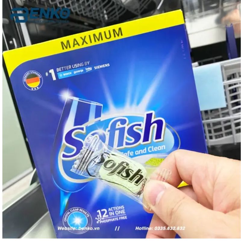 Viên rửa bát Sofish hộp 100 viên 5 Hình ảnh viên rửa bát sofish hộp 100 viên