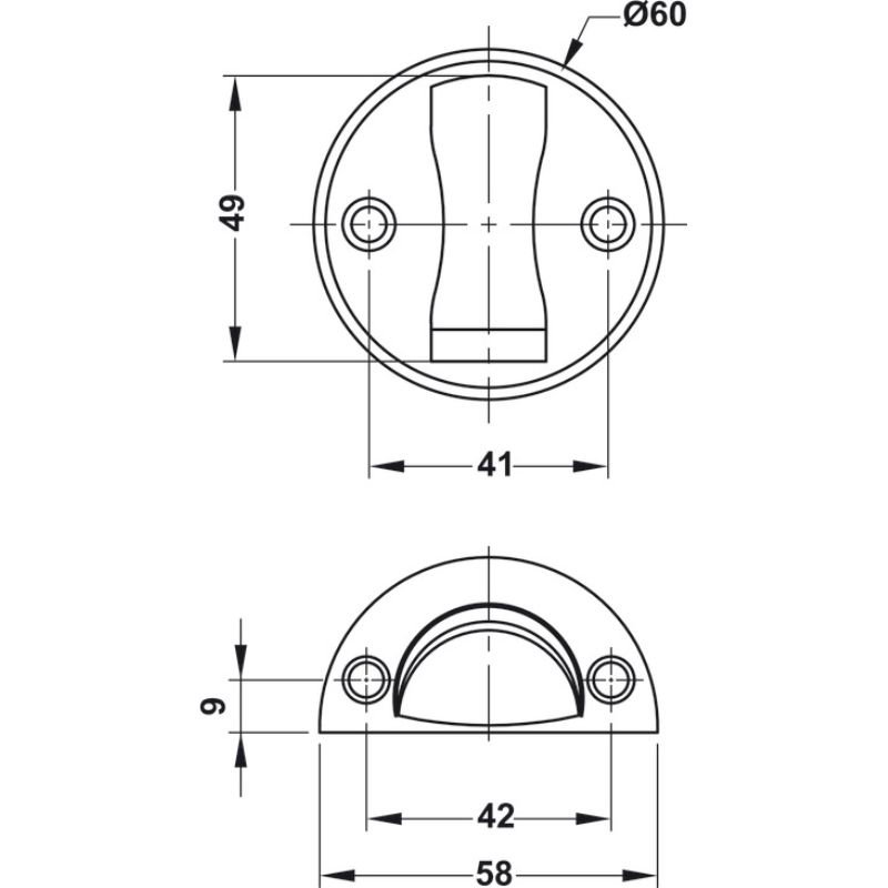 Chặn cửa nam châm Hafele 938.30.030 4 Chặn cửa nam châm Hafele 938.30.030 - Ảnh 2