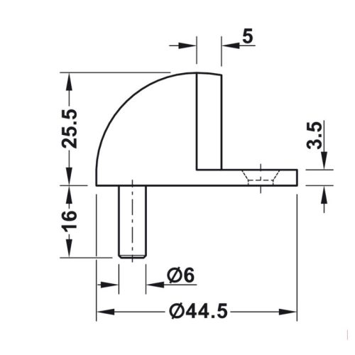 Chặn cửa gắn sàn Hafele 937.55.140 7 size chan cua hafele 937.55.140