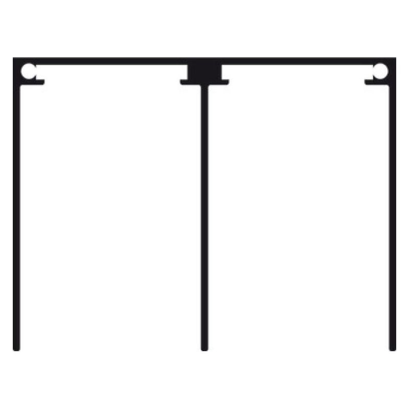 Aluflex 80 ray đôi trên màu bạc 3m Hafele 403.75.385 3 Aluflex 80 ray đôi trên màu bạc 3m Hafele 403.75.385